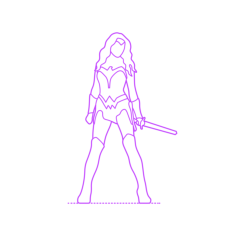 Pop Culture Dc Comics Wonder Woman Gal Gadot Laser Cut Svg File, Free Vectors File